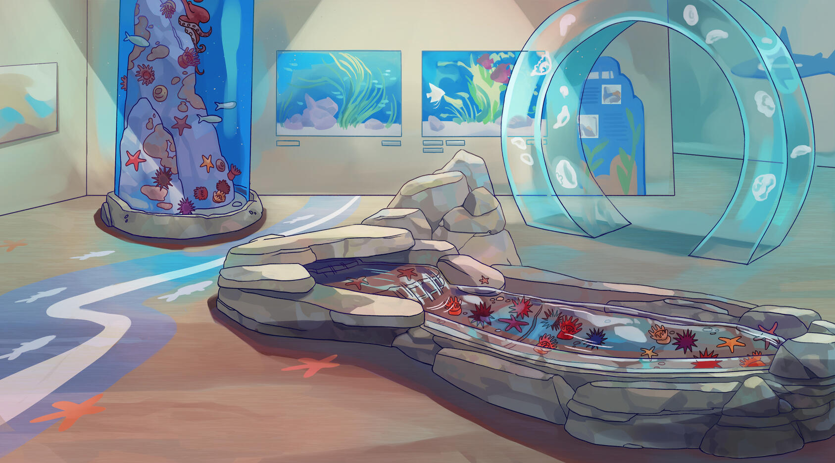 Aquarium room background