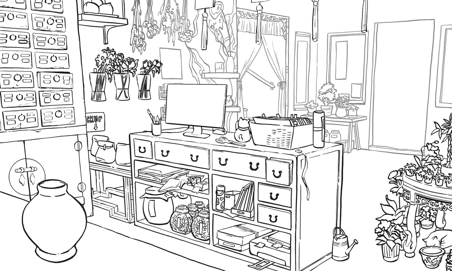 floral shop, background design