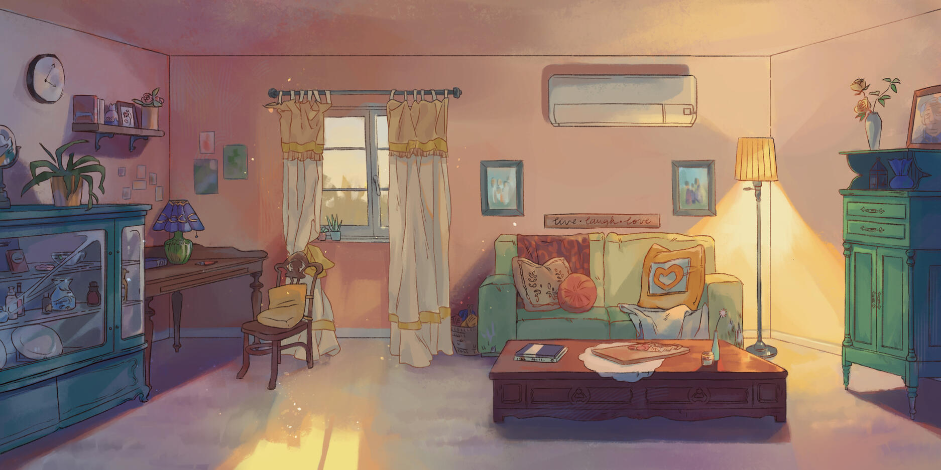 background illustration for Blehblades Level 1, video game with BRGD