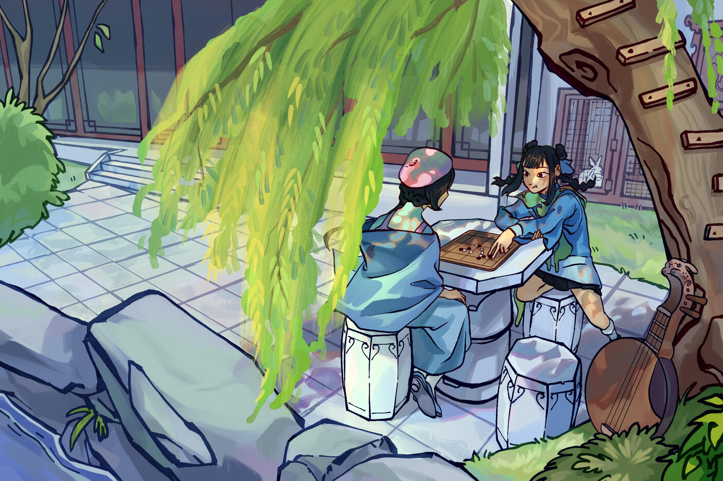 Sundial, background paint