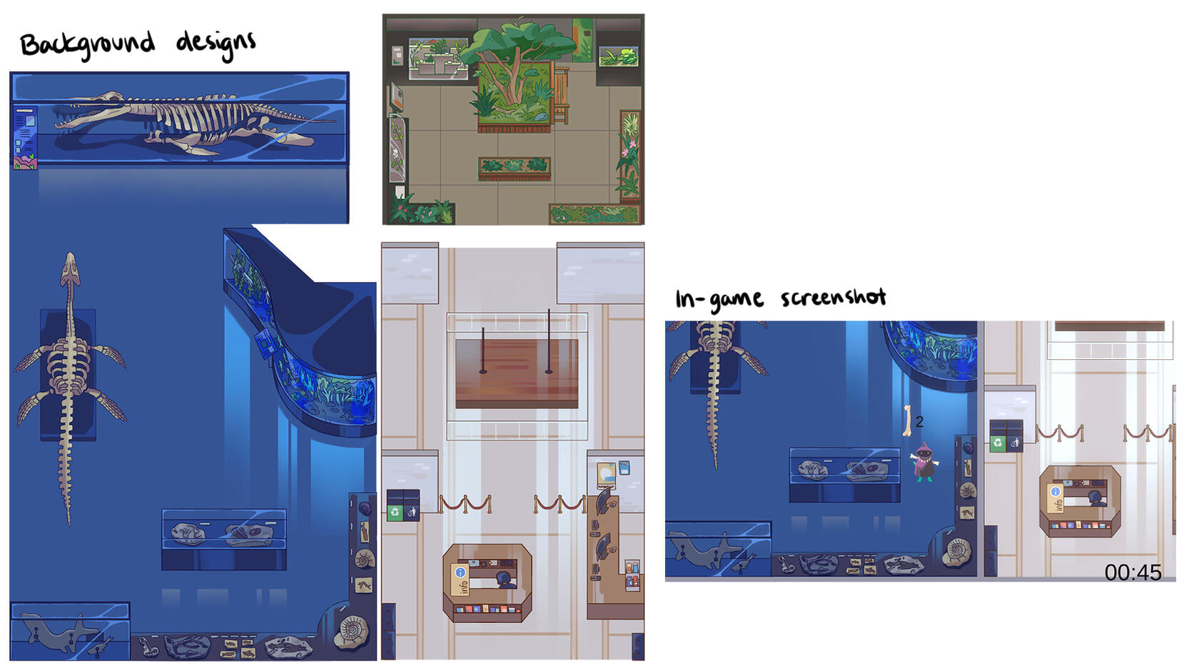 room designs for Night at the Museum, video game with BRGD