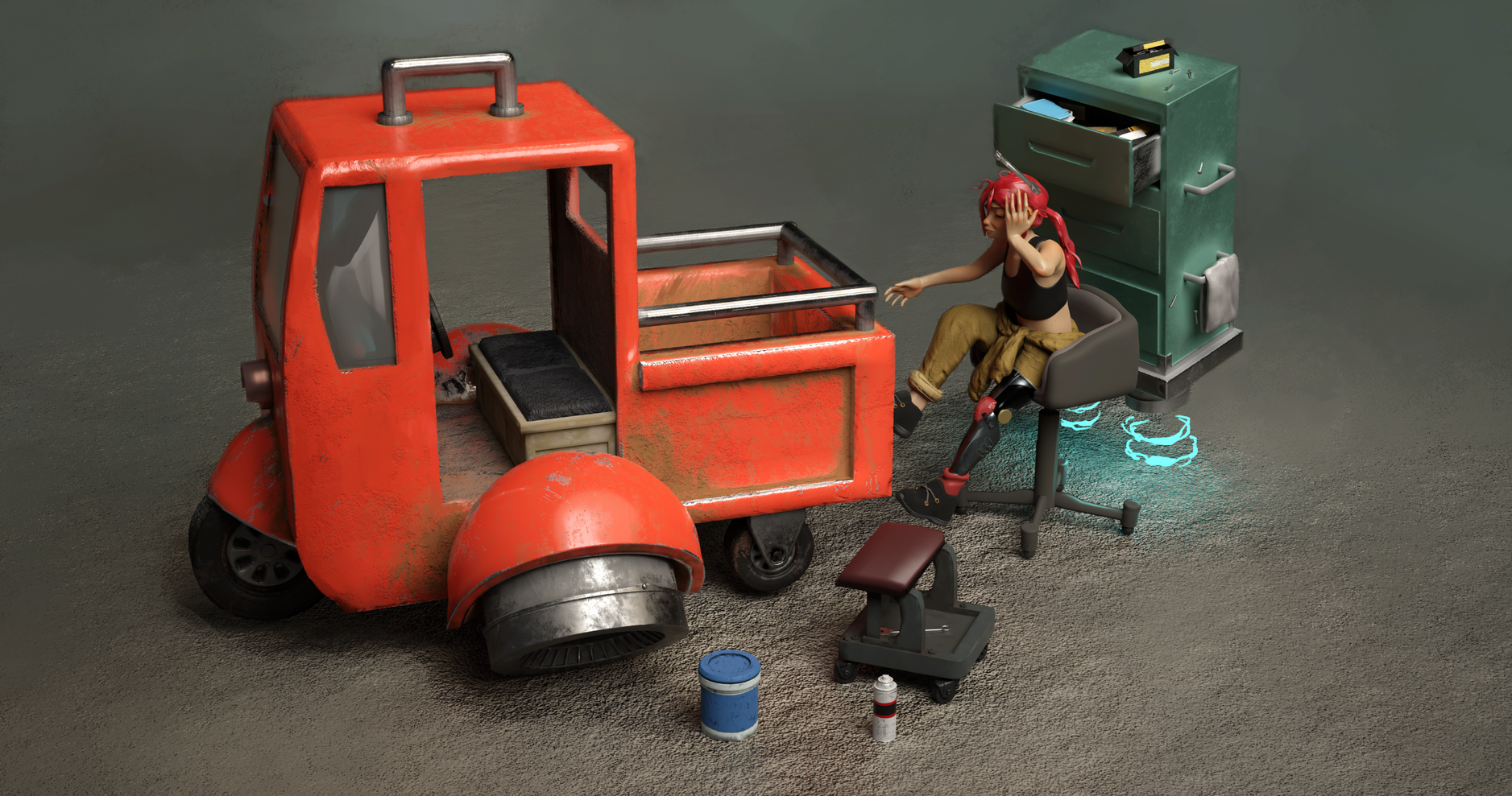 Mickey, sculpted in Zbrush, textured with Substance Painter, rendered in Blender