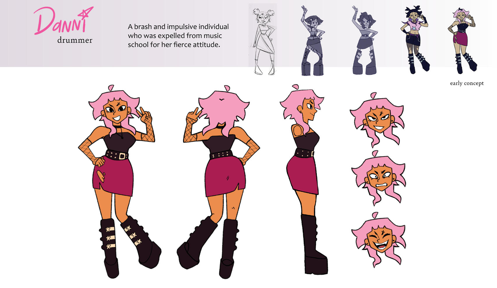 The Haunts, Danni character sheet
