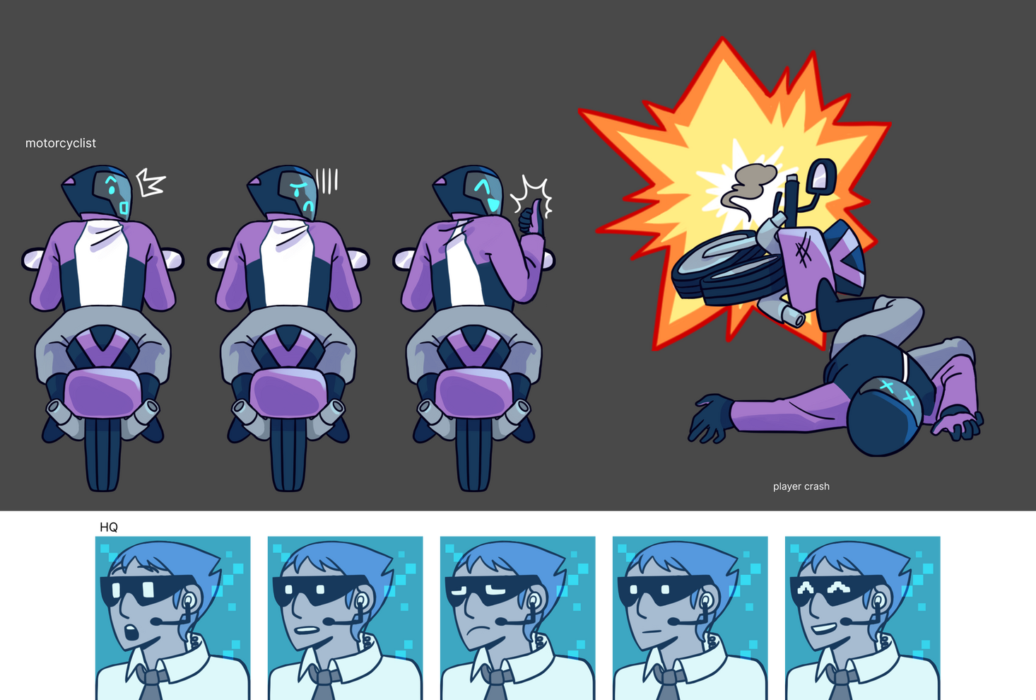 player and narrator sprites