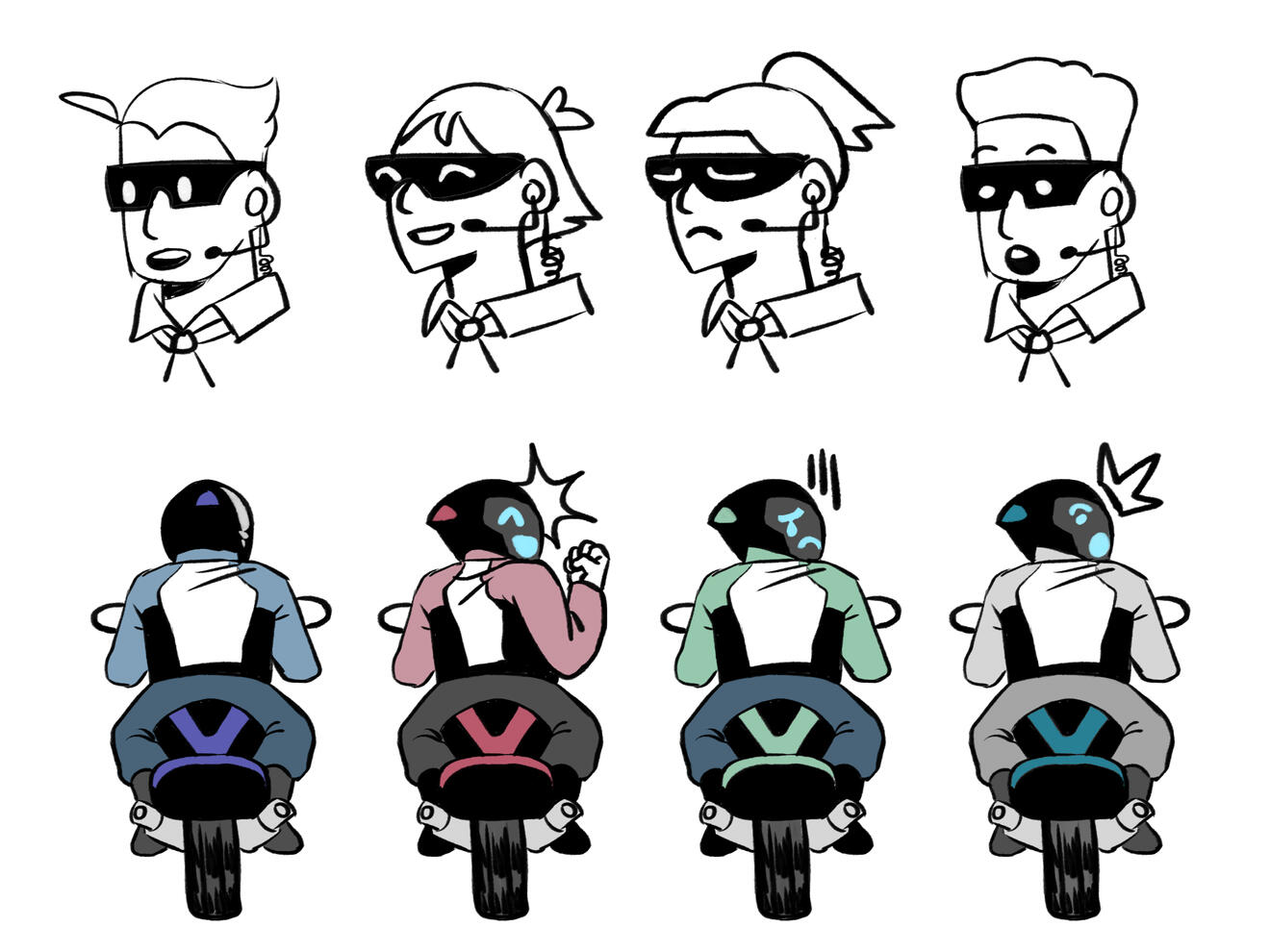 early variations for player and narrator characters