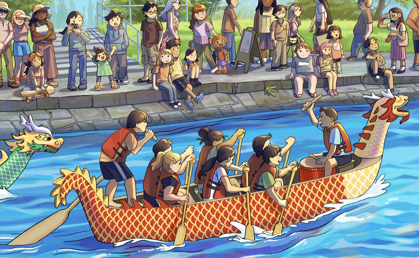 Dragon Boat Festival illustration spread