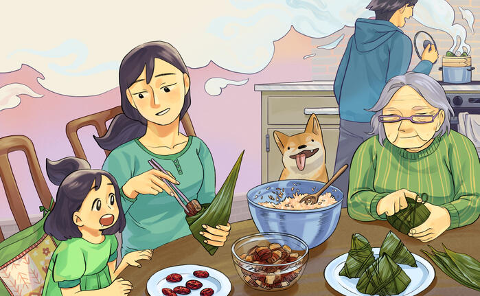 Dragon Boat Festival illustration spread