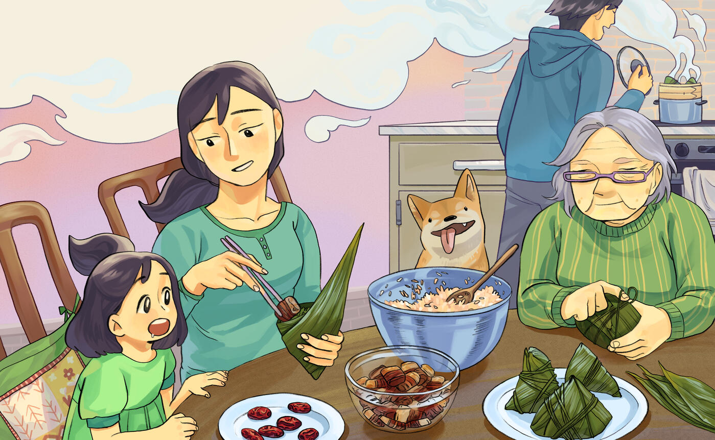 Dragon Boat Festival illustration spread